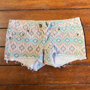 Aztec Denim Short Shorts